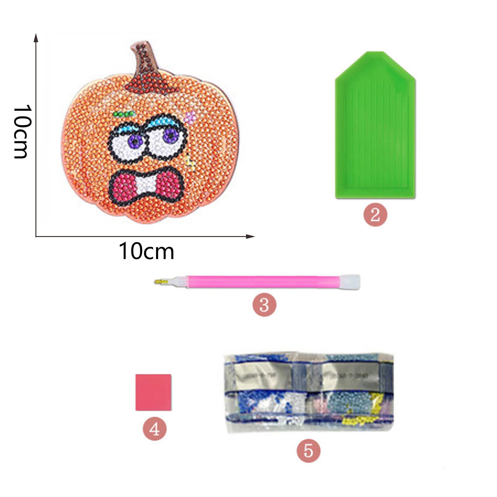 Amazon.co.jp: 10個 ダイヤモンドアート コースター キット カボチャ