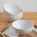 Stone Lain Lauren Stoneware Ensemble de vaisselle, 16-Piece Service pour 4, Blanc cassé