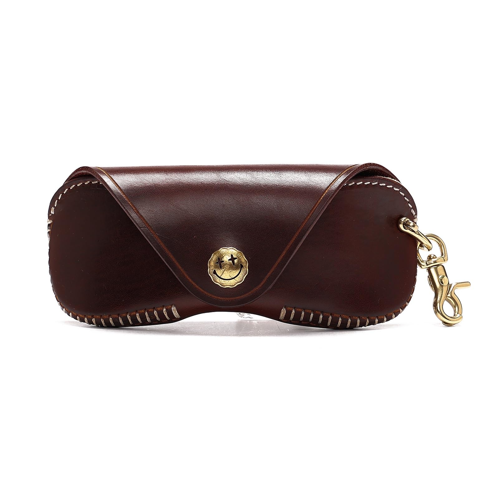 Minimalistyczne skórzane etui na okulary przeciwsłoneczne, skórzane etui na okulary w stylu retro - Etui na okulary Elastyczne etui na okulary przeciwsłoneczne Wąskie etui dla mężczyzn i kobiet (Grey