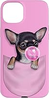 Vista 9 de Black Chihuahua Dog in Pocket with Bubble Gum Case for iPhone 17