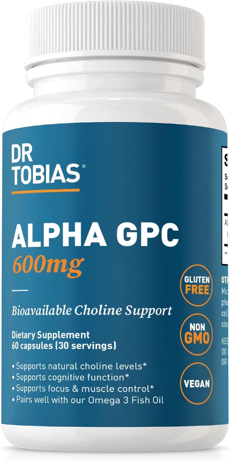 Alpha GPC 600mg Per Serving - Bioavailable Choline Supplements for Brain, Memory and Focus - Premium Nootropic Alpha GPC Choline Supplement, Vegan, Non-GMO, 60 Capsules, 30 Servings-image-49