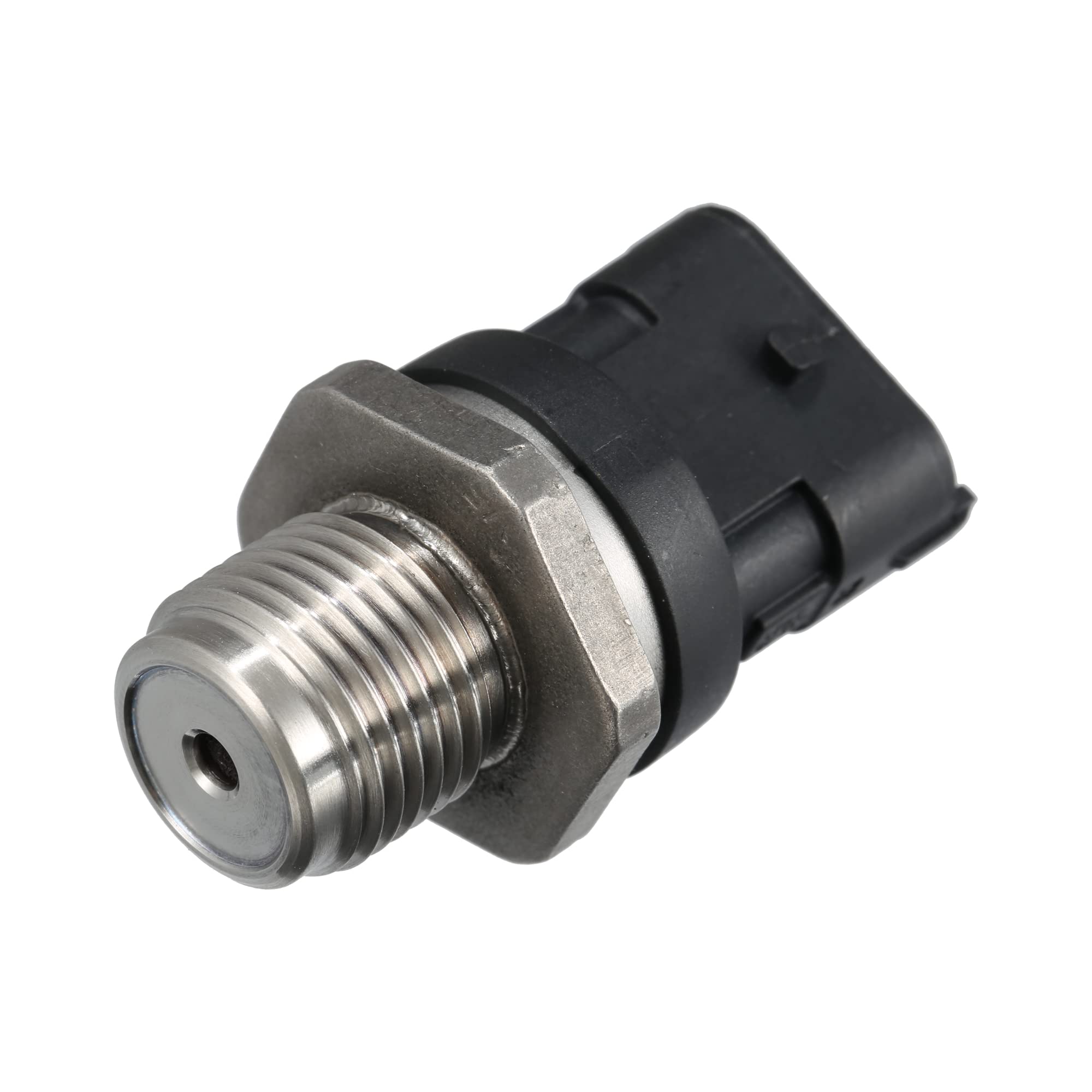 X AUTOHAUX Combustible Riel Presión Sensor Negro 1Pc Para Ford 3-Pin | Para Volvo, Para Fiat, Para Man, Jack, 0281002937, Plástico/Metal, 5X3X2.7Cm, M18X1.5, 3 Pines, Reemplazo Directo
