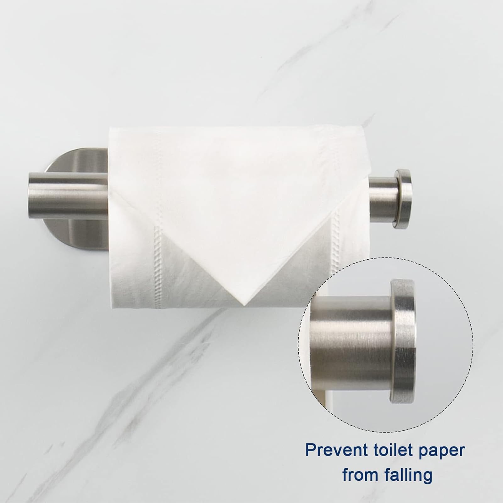 Self Adhesive Toilet Paper Holder - No Drill! -7