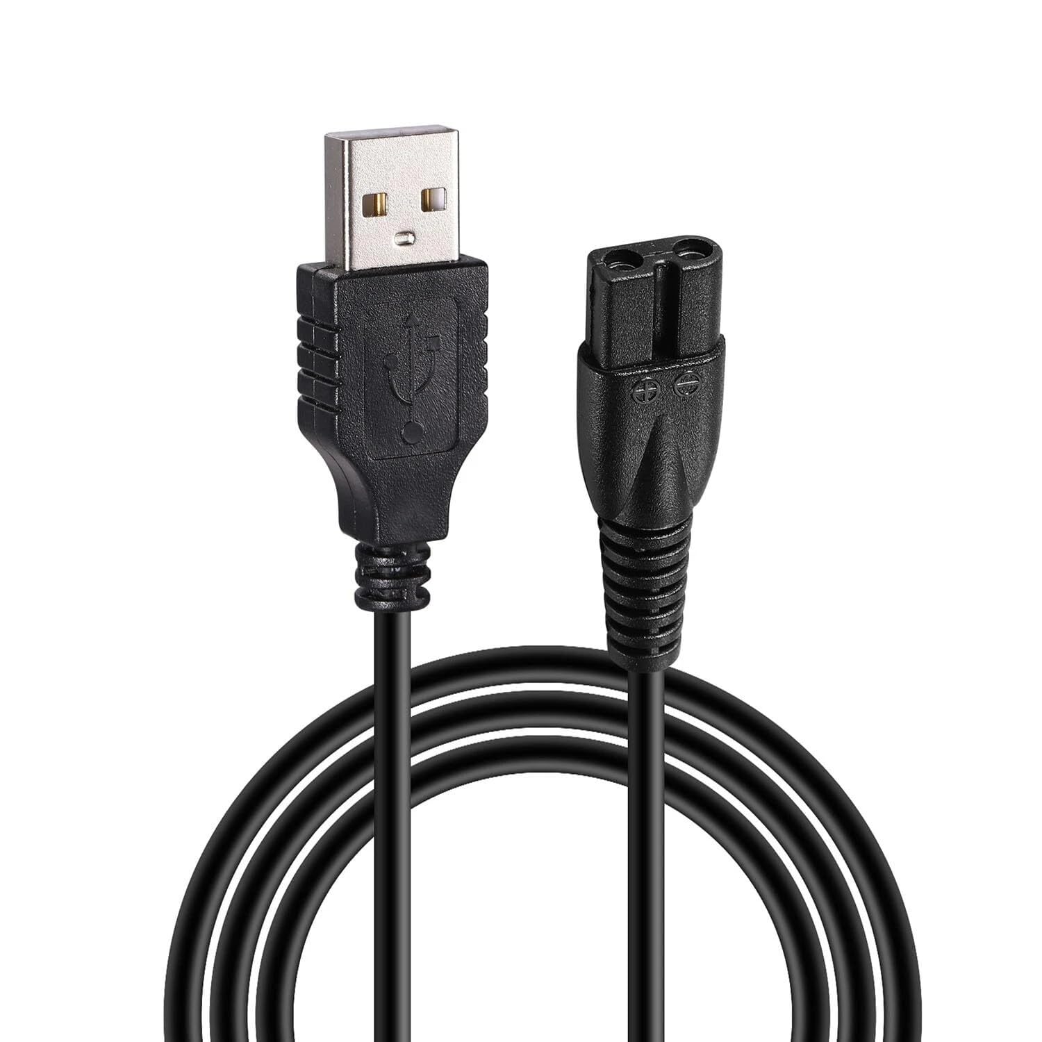 Marg USB Charging Cable for Kemei KM-1986 KM-1986-golden-01 KM1986 All-Metal Professional Hair Clipper Electric Cordless Hair Trimmer Gold Silver