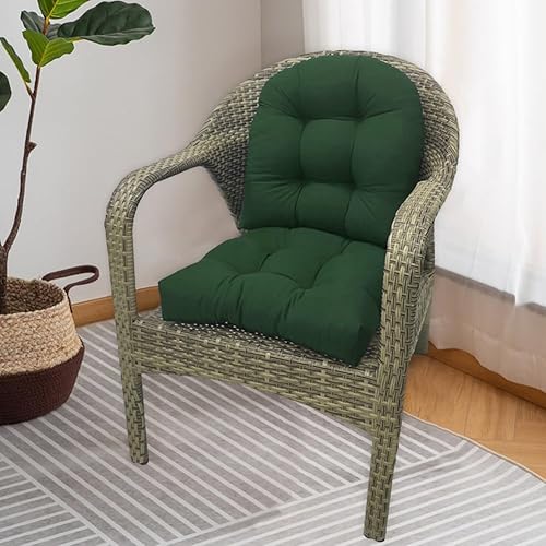 Miniatura 4 de Paquete de 2 cojines de asiento copetudos para interiores y exteriores, cojines en forma de U de 18.9 x 18.9 pulgadas para asiento de silla de