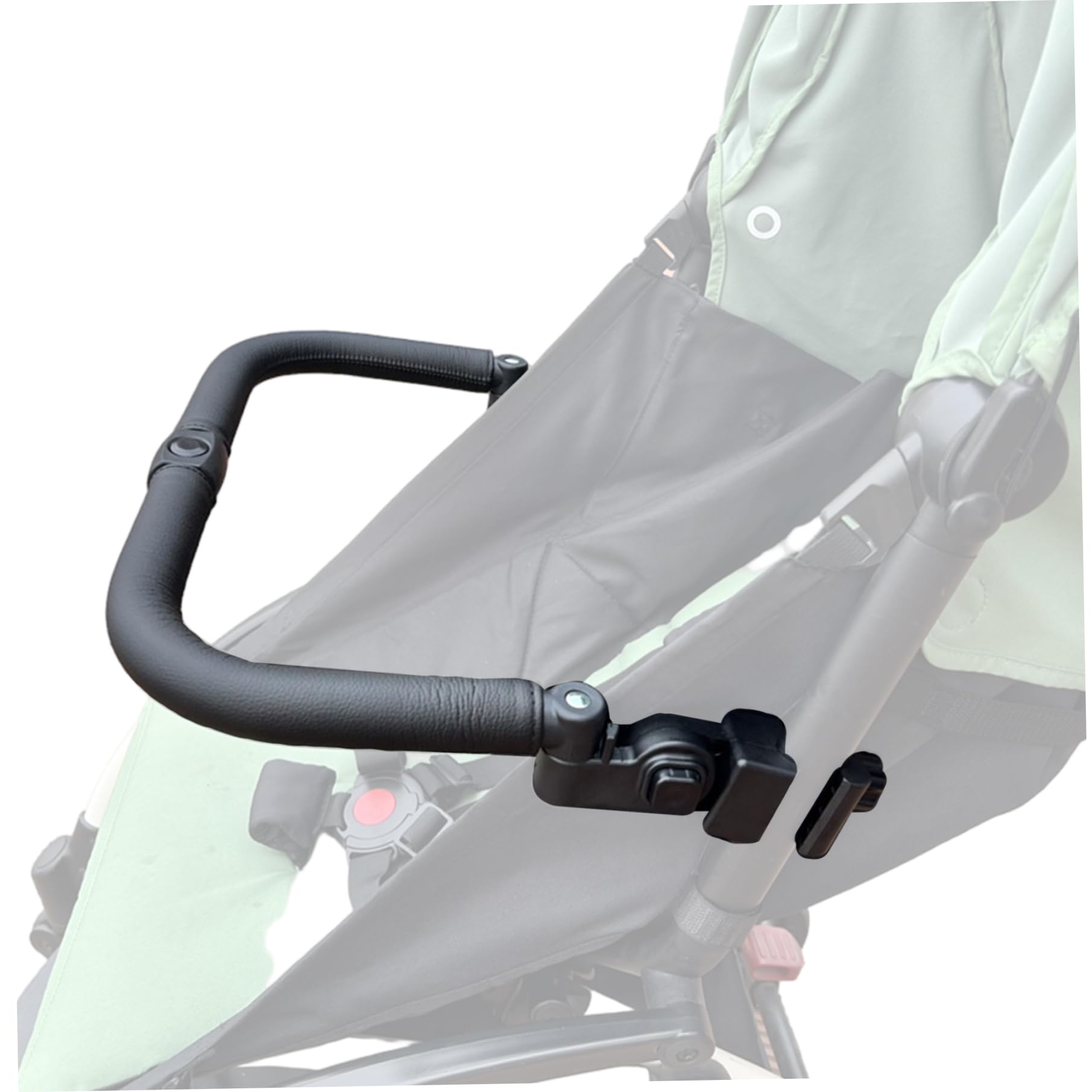 Kinderwagen-Stoßstange, PU-Leder, verstellbarer Winkel, wasserdichter Kinderwagengriff für Kleinkinder, abnehmbares Querstangen-Zubehör für Halt und Sicherheit, Dekoration