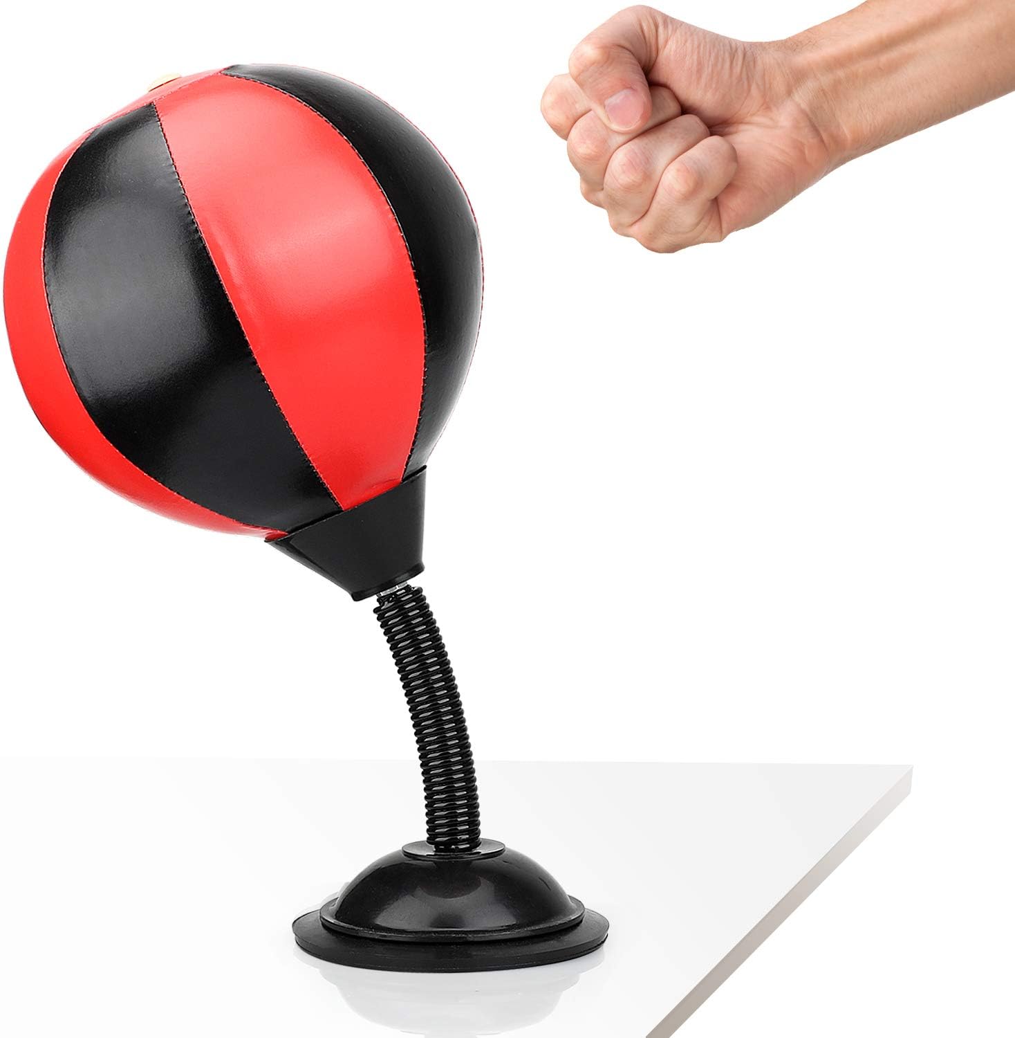 Speed Bag Desktop Punching Bag with Strongest Suction Cup - Boxing Punching Bag Stress Buster | Desktop Punching Bag Stress Relief Gift for Dad and Gift for Boss