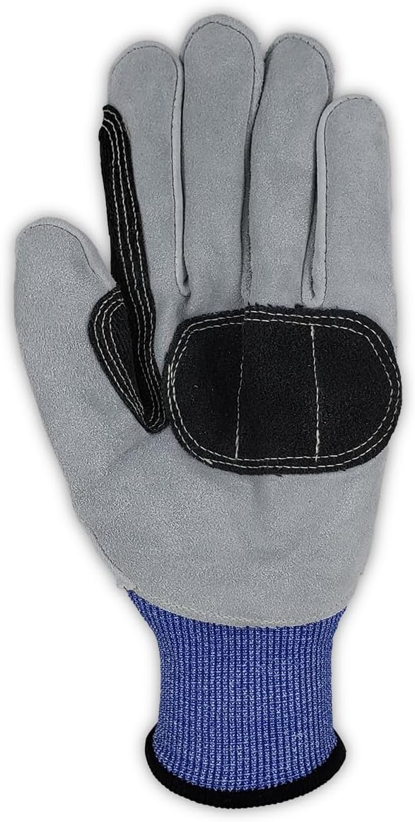 MAGID Cut-Master AeroDex Light-Weight Knit Split Cowhide Leather Work Gloves