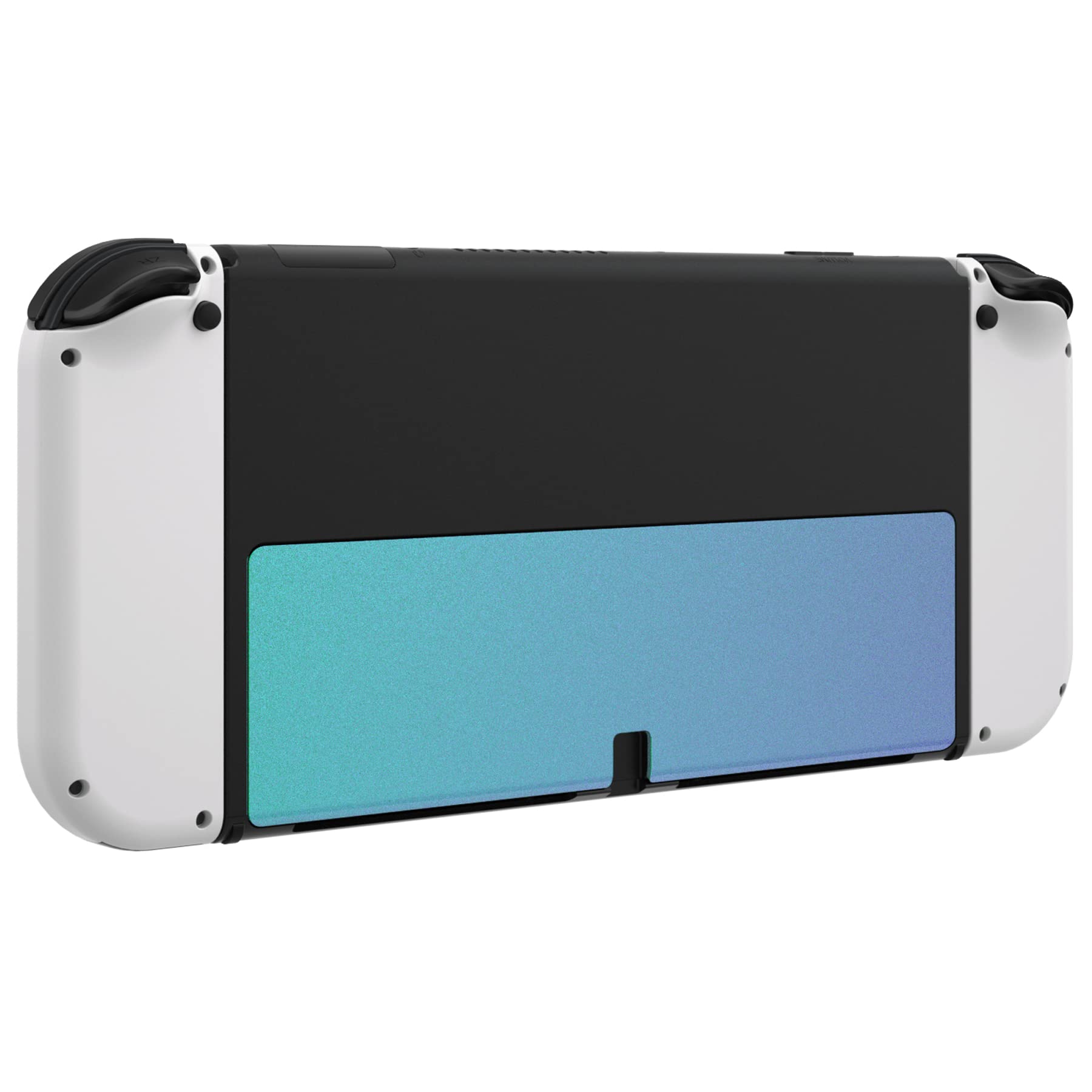 eXtremeRate Béquille de Remplacement en Métal Caméléon Violet Vert pour Nintendo Switch OLED, Support Arrière - Console Non Incluse