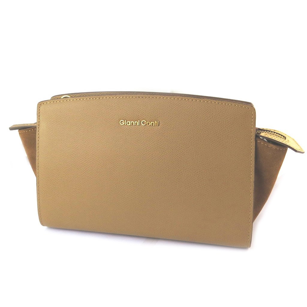 Leather bag 'Gianni Conti'camel - 28x17x7 cm (11.02''x6.69''x2.76'').