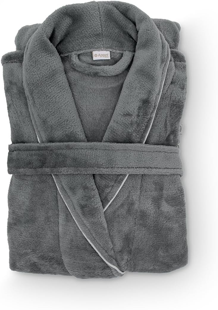 Roupão Banho Flannel Golden Adulto Unissex Toque Macio Microfibra Appel Home