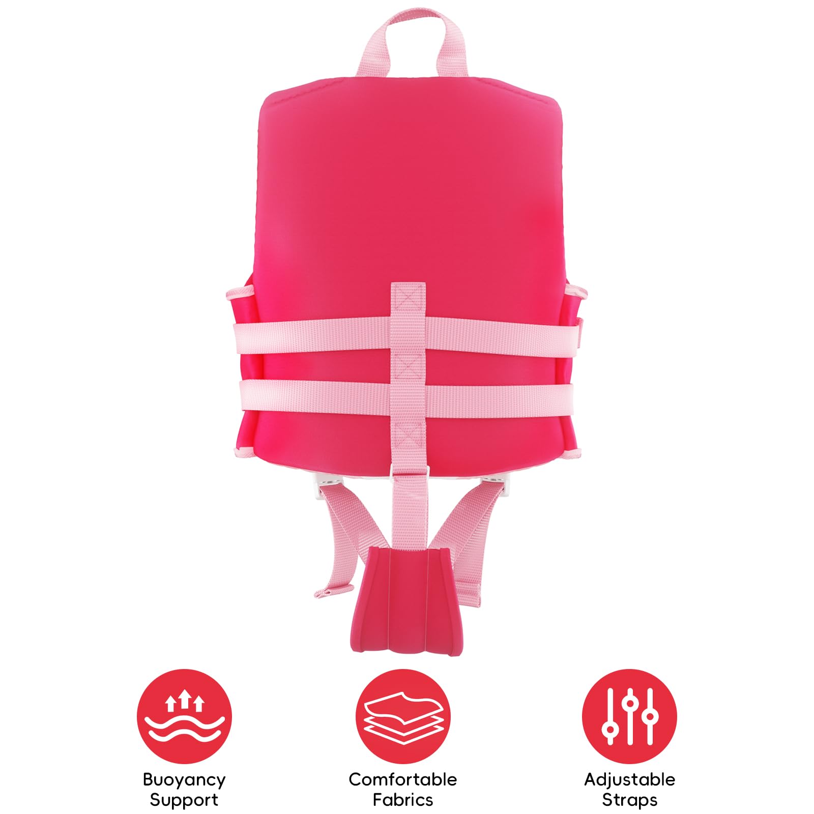 Chaleco de Natación para Niños, Chaleco Flotador de Neopreno con Correa Ajustable, Edad 2-9 años