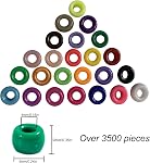 3500+PCS Pony Beads for Bracelet Necklace Making, Multi-Color Plastic Craft Beads Seed Beads with Big Hole for DIY Craft Kandi Jewelry Hair Braiding