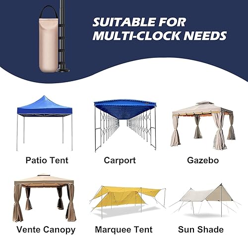 Miniatura 4 de Bolsas de arena pesada de 112 libras para toldo de publicidad al aire libre, tienda de campaña de campaña fija a prueba de viento (sin arena),