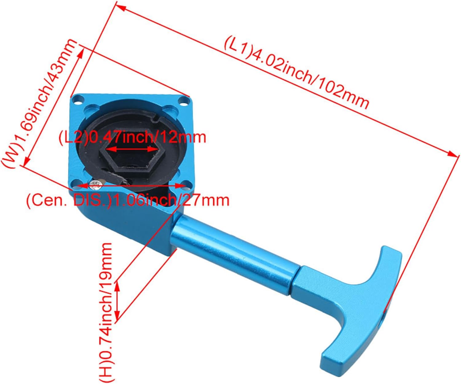 Blue Upgrade Parts Aluminum Alloy RC Car Pull Starter for R020 Vertex 18 Nitro Engine