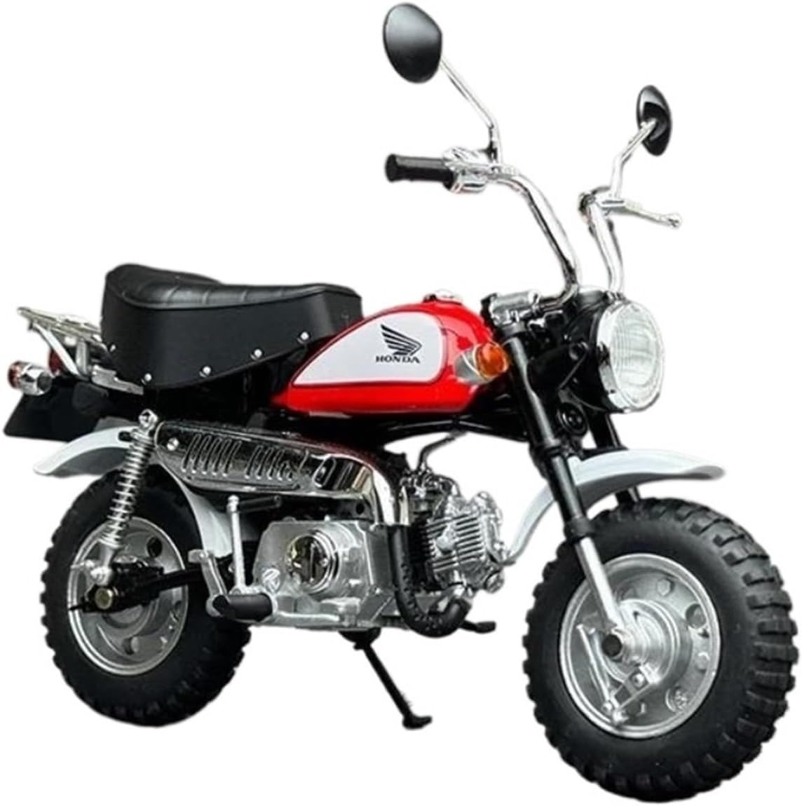 Scale Model 1:12 Scale for Monkey 125 Motorcycle Model Kit Red Static Die Casting Collection Ornaments Collectible Ornaments