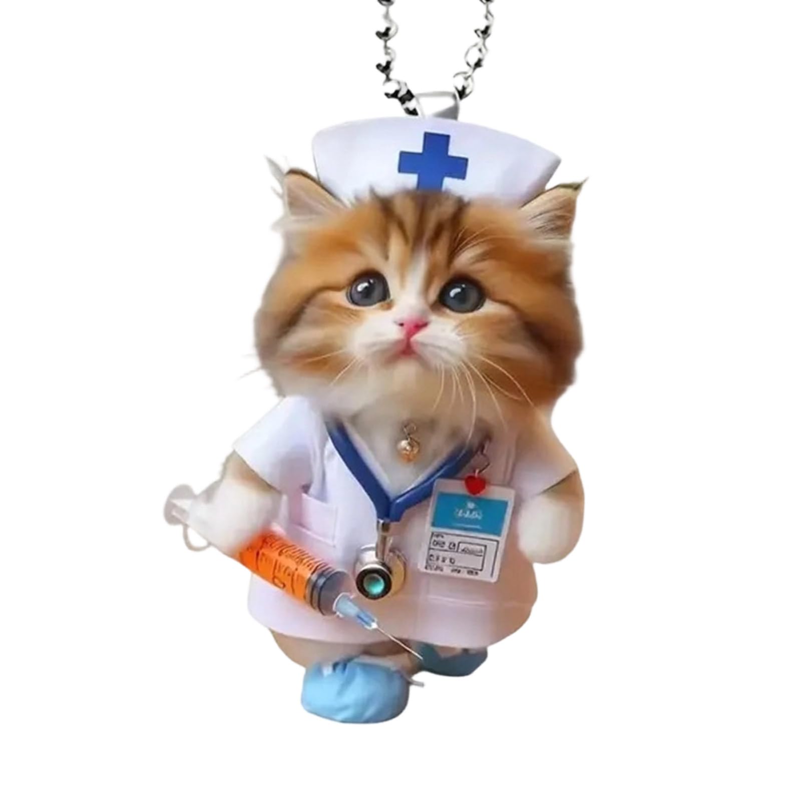Acrylic Nurse Felines Vehicle Ornament Motorcycle Hanging Decoration for Holiday Winter Theme Party Supplies Cartoon Acrylic Car Ornament