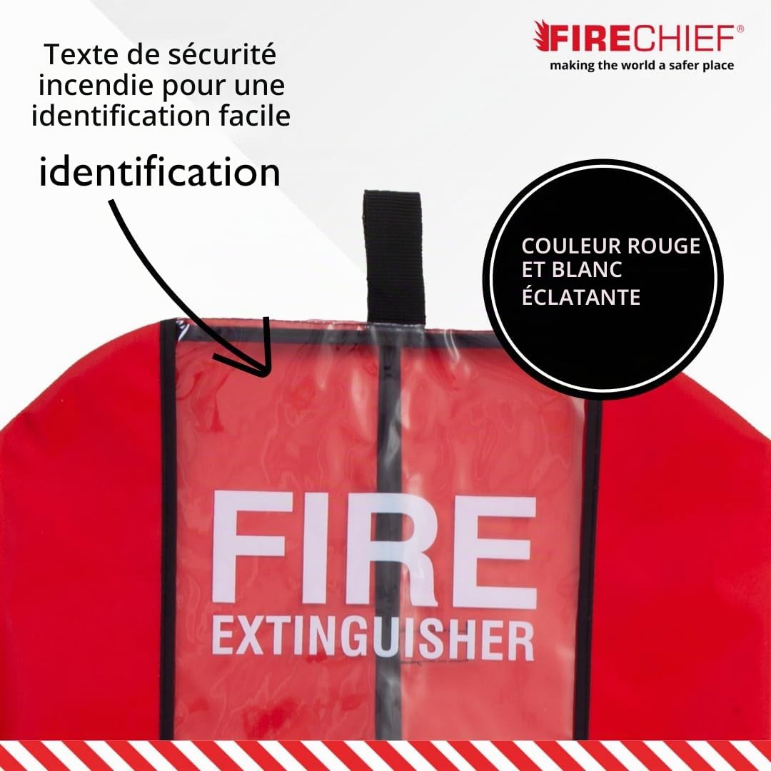 Firechief RPV3 Grande housse pour extincteur Rouge