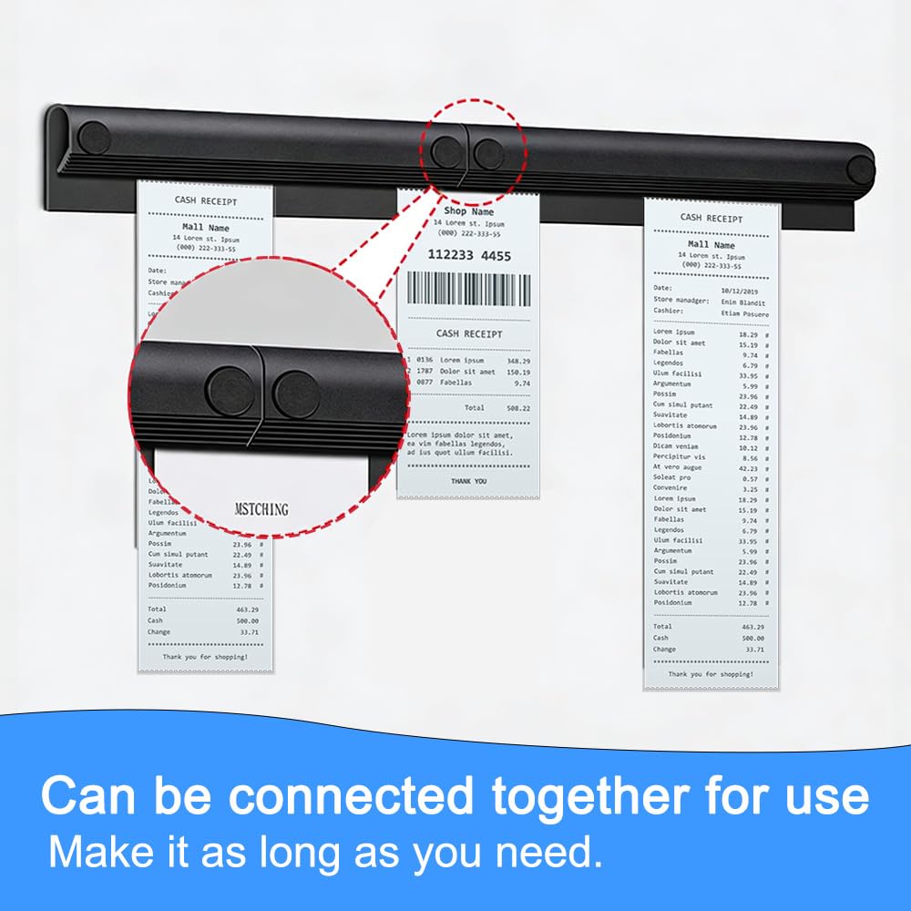 3 Stück Bonhalter Gastronomie Selbstklebend 30cm Bonschiene Aluminiumlegierung Bonleiste Gastronomie Zettelleiste für Küche, Restaurant, Bar und Büro