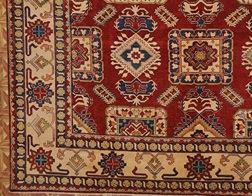 Harooni Very Fine Area Rug Kazak 10' X 16' Elegant Tribal Motif Ghazni Wool Rugall-Over #TOP4
