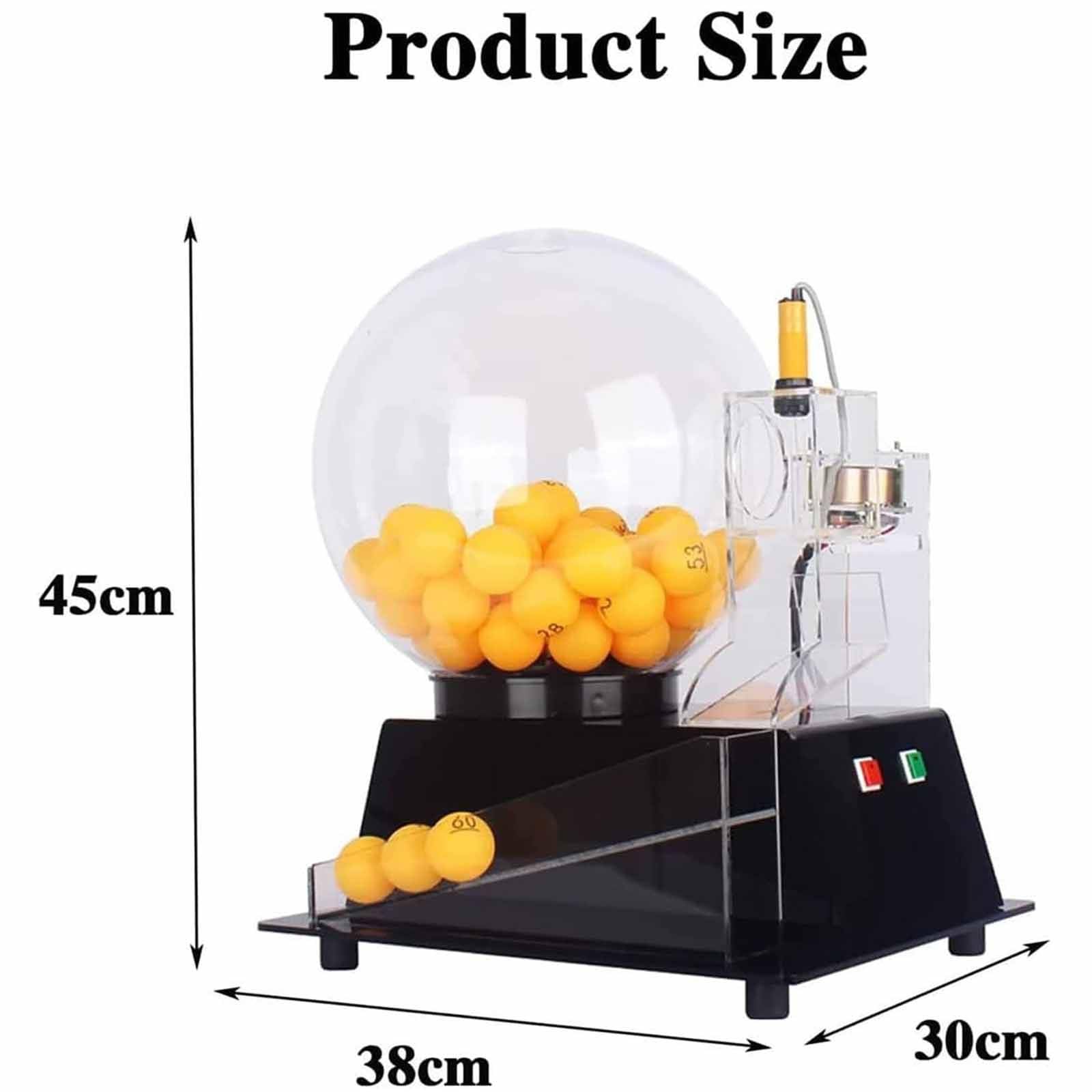 PixCy Appareil De Loterie électrique Jouets De Table De Bar Mini Machine De Jeux De Loto Machine à Boules De Loterie Jouets De Jeu De Bingo Abdos Articles De Fête Portable,Black-100balls