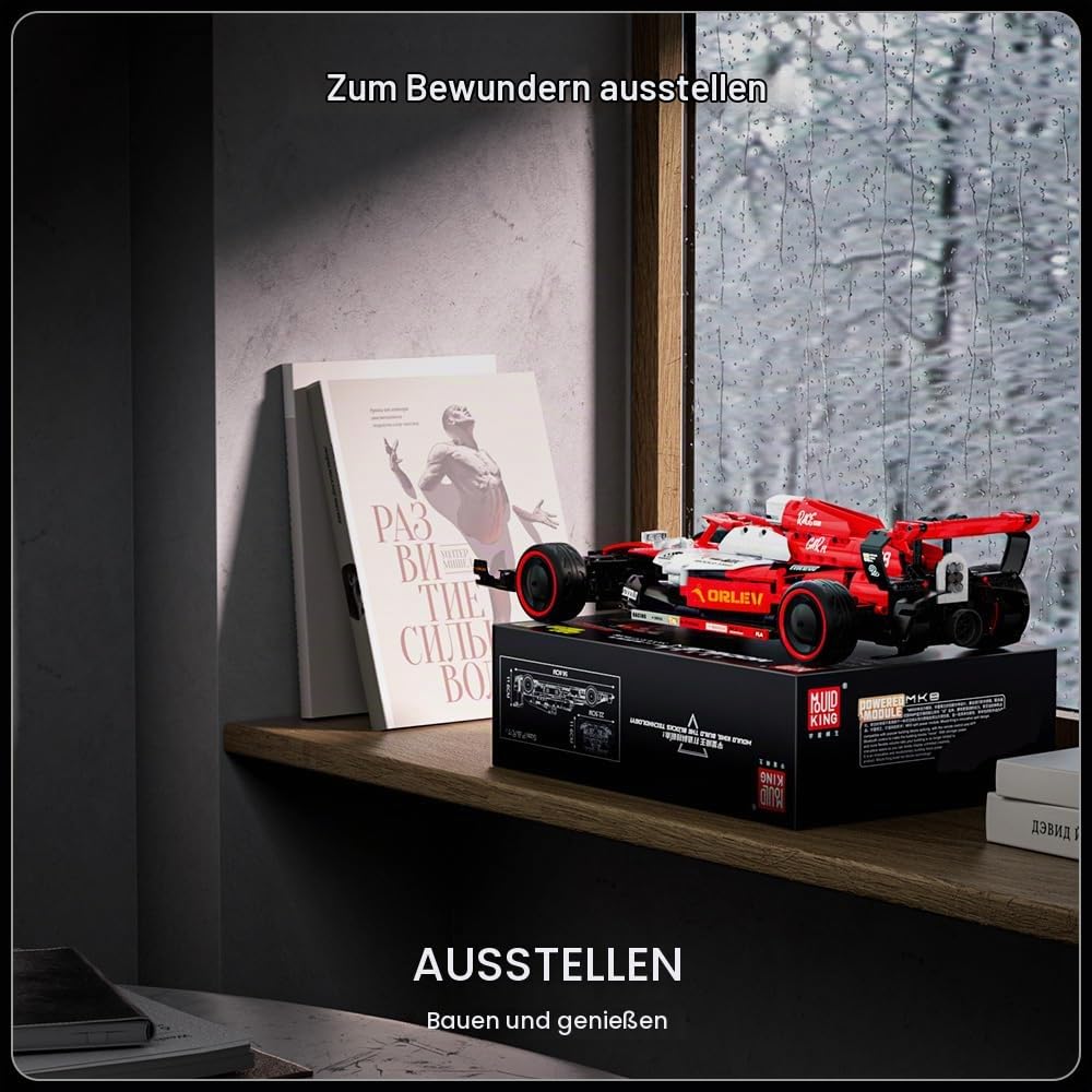 Mould King 13151 Technik Ferngesteuert Formel 1 Rennwagen Bausteine Klemmbausteine Auto Supersportwagen Modellbausatz Sammlerstück Spielzeugauto Für Fans Erwachsene(1226 Teile)