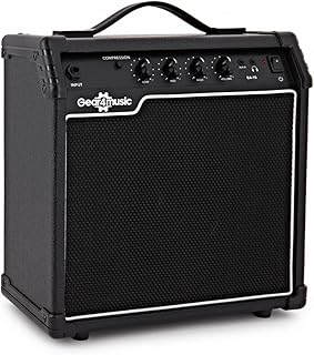 Gear4music 15W E-Bass Gitarrenverstärker Combo Übungsampel Ideal für Einsteiger