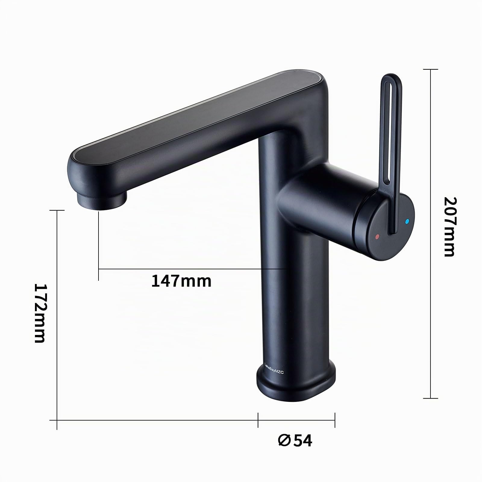 Grifo Lavabo Negro Extraible Ducha con LED Temperatura, 2 Modos Salida Agua | Mezclador de Lavabo Baño, Grifos Monomando, Apto Para Fregadero de Encimera, Aireador Extraíble, Agua Fría y Caliente,Negro