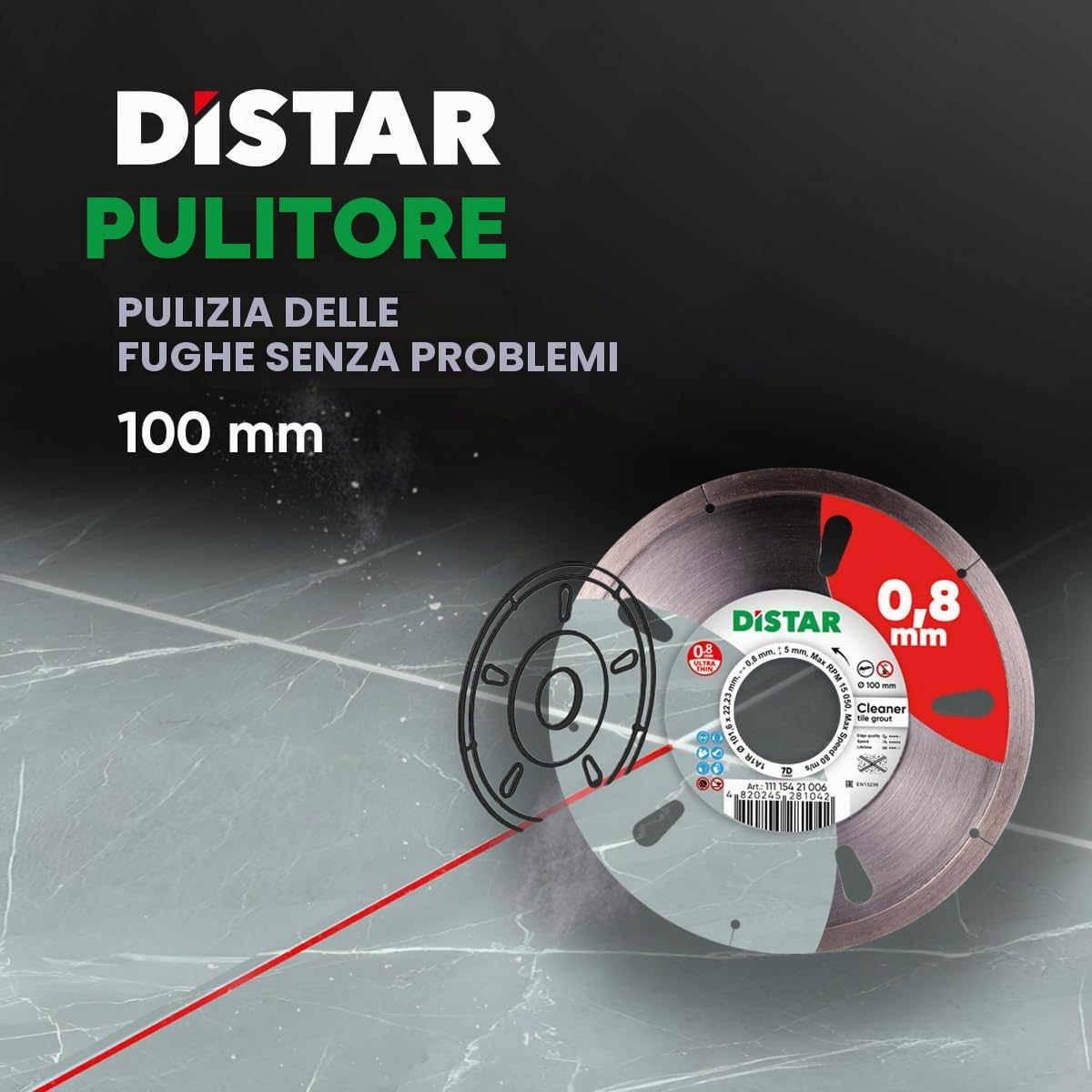 DISTAR Disco da taglio diamantato 1A1R 100 detergente