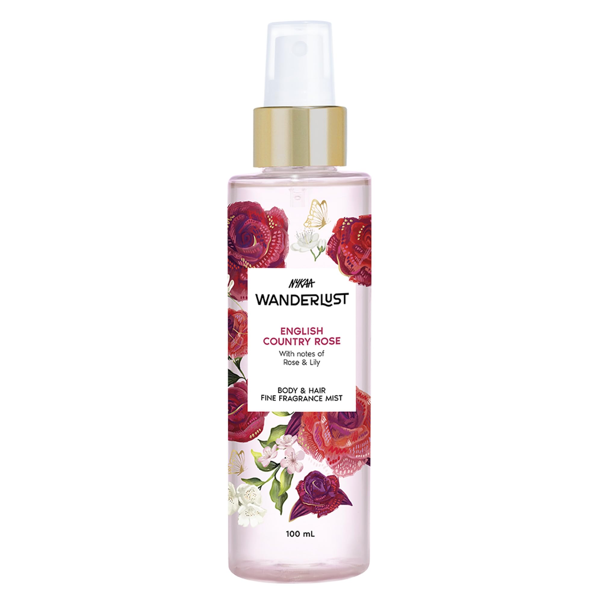 Nykaa Wanderlust English Country Rose Body & Hair Fine Fragrance | Perfume Mist for Women – 100 ml I Rose & fresh Lilly | Long–Lasting, Travel‐Friendly, Vegan,Paraben‐Free, IFRA Certified-picture-49