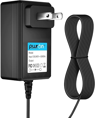 PwrON Adaptador de CA a CC de 6.6 pies de largo de 12 V CC para Yamaha pa-130 pa130 PA-3d pa3d pa-3 pa3 cable de alimentación para teclado de piano