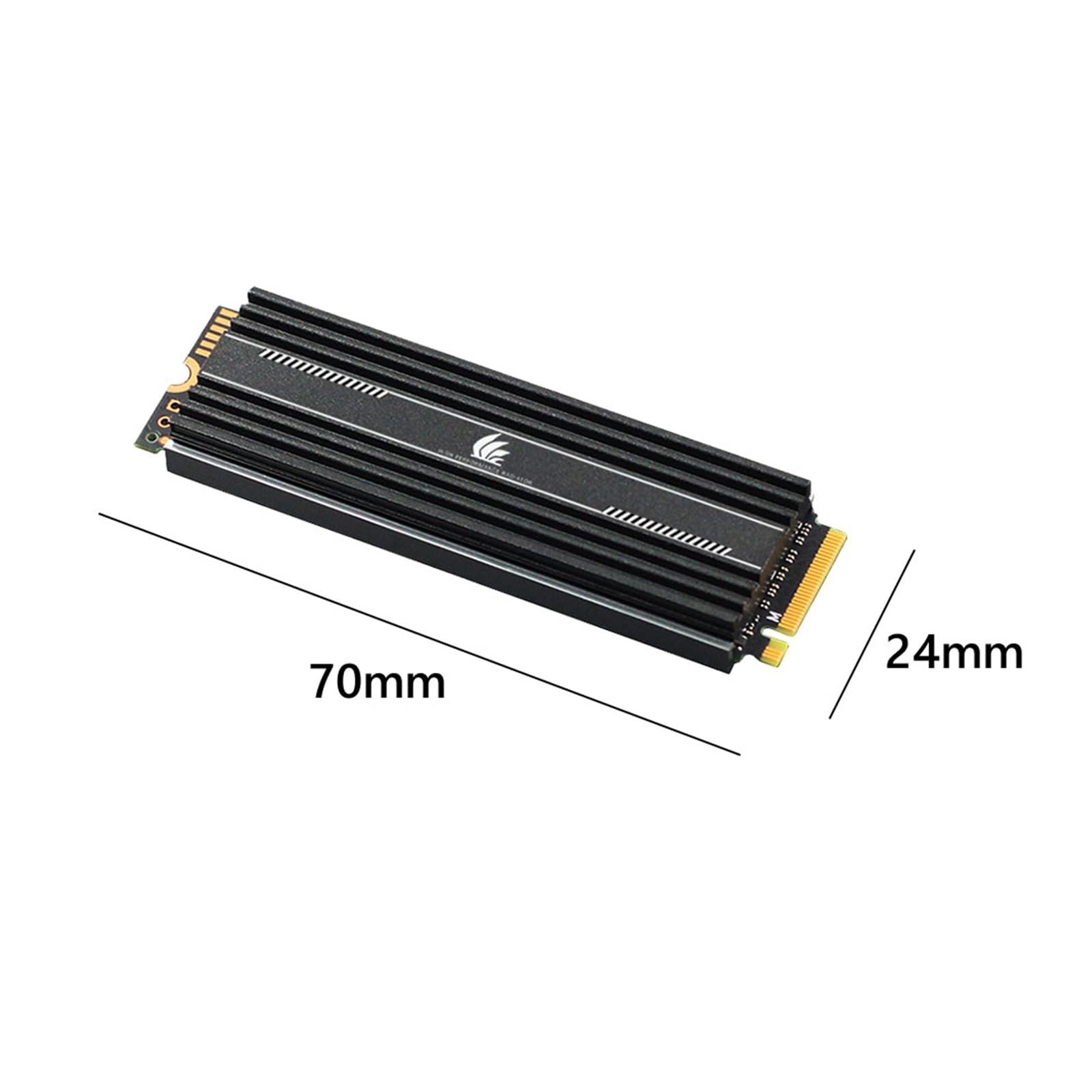 1pc M.2 Kühlkörper M2 2280 Solid State Drive Aluminium Hartmetall Profil Kühlkörper Kühlkörper