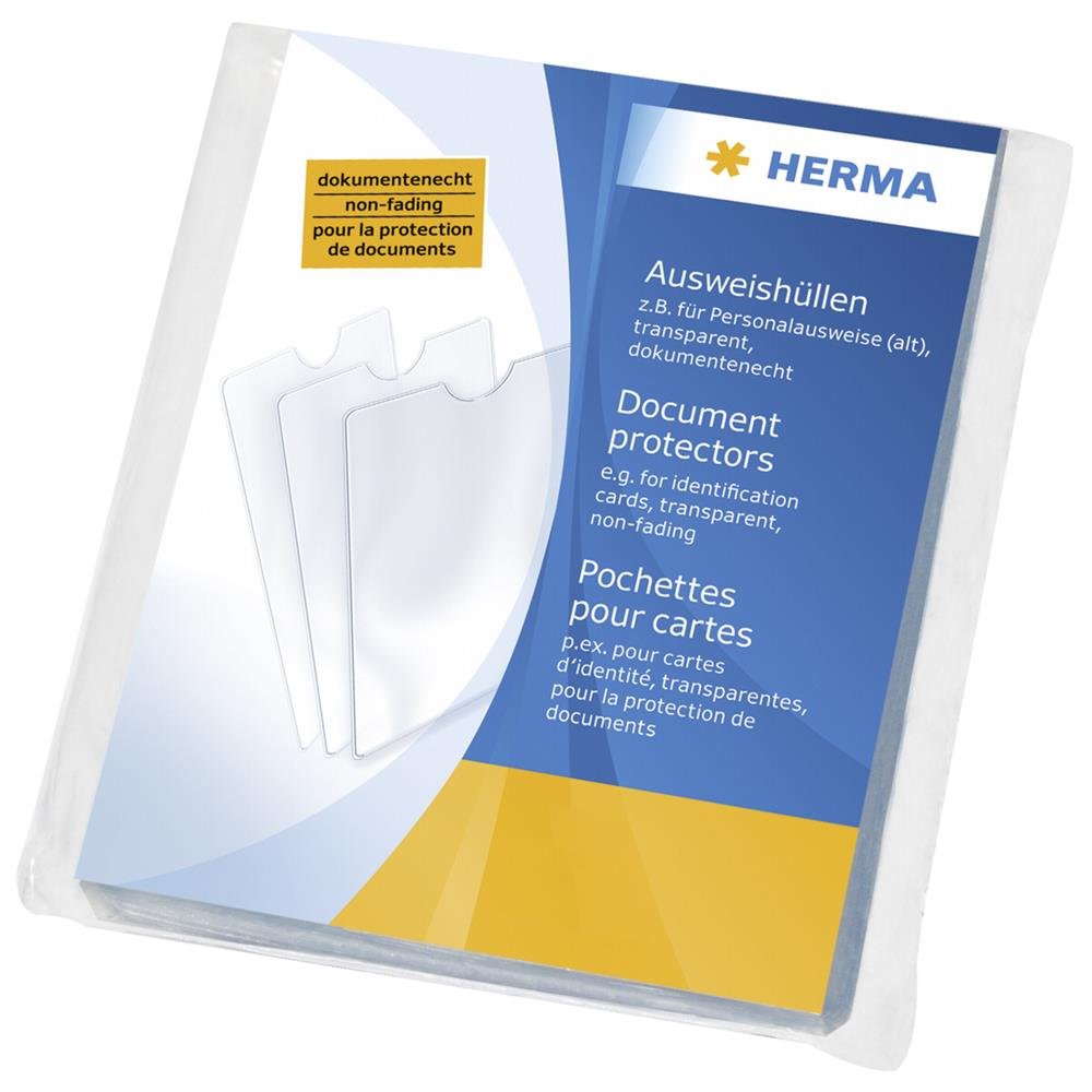 Herma 5016-BL90 ID Case 80 x 115 mm Clear Pack of 25