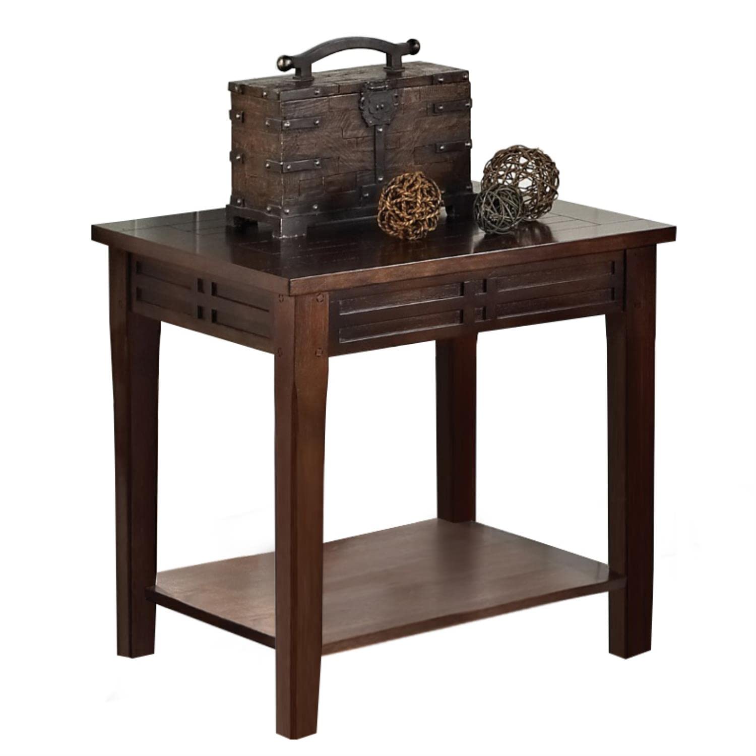 Steve SilverCrestline Rectangle Distressed Wood End Table