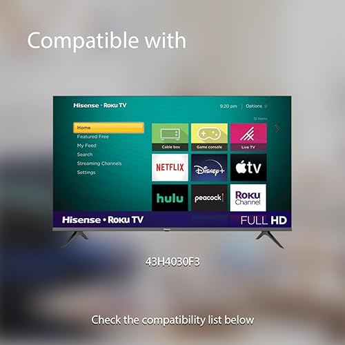 Miniatura 6 de Ceybo Patas para base de TV modelo ABS-GF15-1 Compatible con soporte de TV Hisense Patas sub para Hisense 43" Clase FHD Roku Smart LED TV 43H4030F3