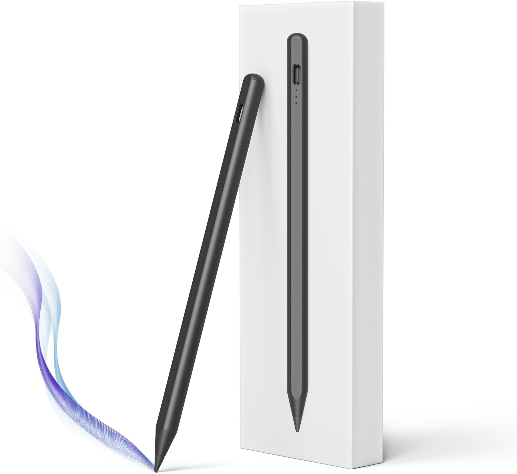Stylus Pen for iPad, 15 mins Fast Charging Apple iPad Pencil with Palm Rejection, Tilt Sensitivity, Work for 2018-23 iPad Air 3/4/5, iPad mini 5/6, iPad 6/7/8/9/10, iPad Pro 11" and 12.9" (Black)
