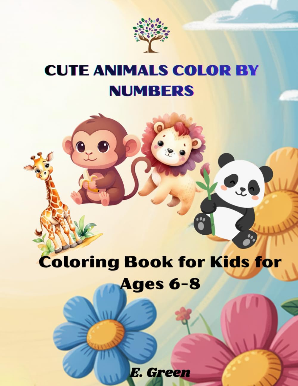 Cute Animals Color by Numbers: Coloring Book for Kids for Ages 6-8