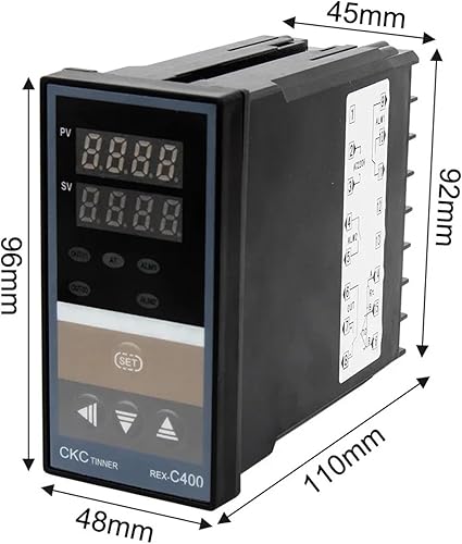 Miniatura 4 de PID Digital Intelligent Industrial Temperature Controller Dual Alarm 220V Relay REX-C100-C400-C700-C900 VABMAB SSR Relay Output(REX-C700 VAB)