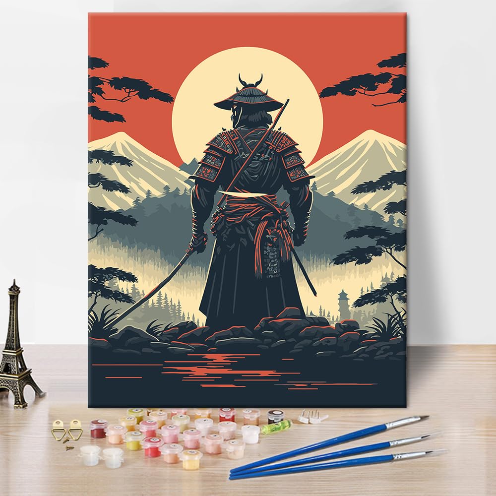 Amazon.com: Warrior Paint by Numbers for Adults, Japanese Samurai