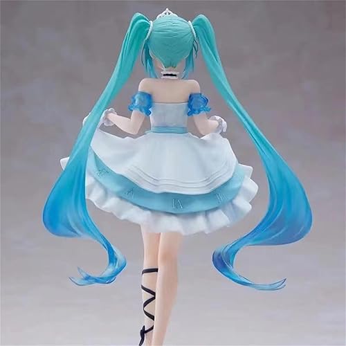 Miniatura 4 de Figura de anime de 7.9 in, la princesa Cenicienta Miku Hatsune, muñeca de PVC bonita y elegante modelo para niñas, figura de escritorio de anime