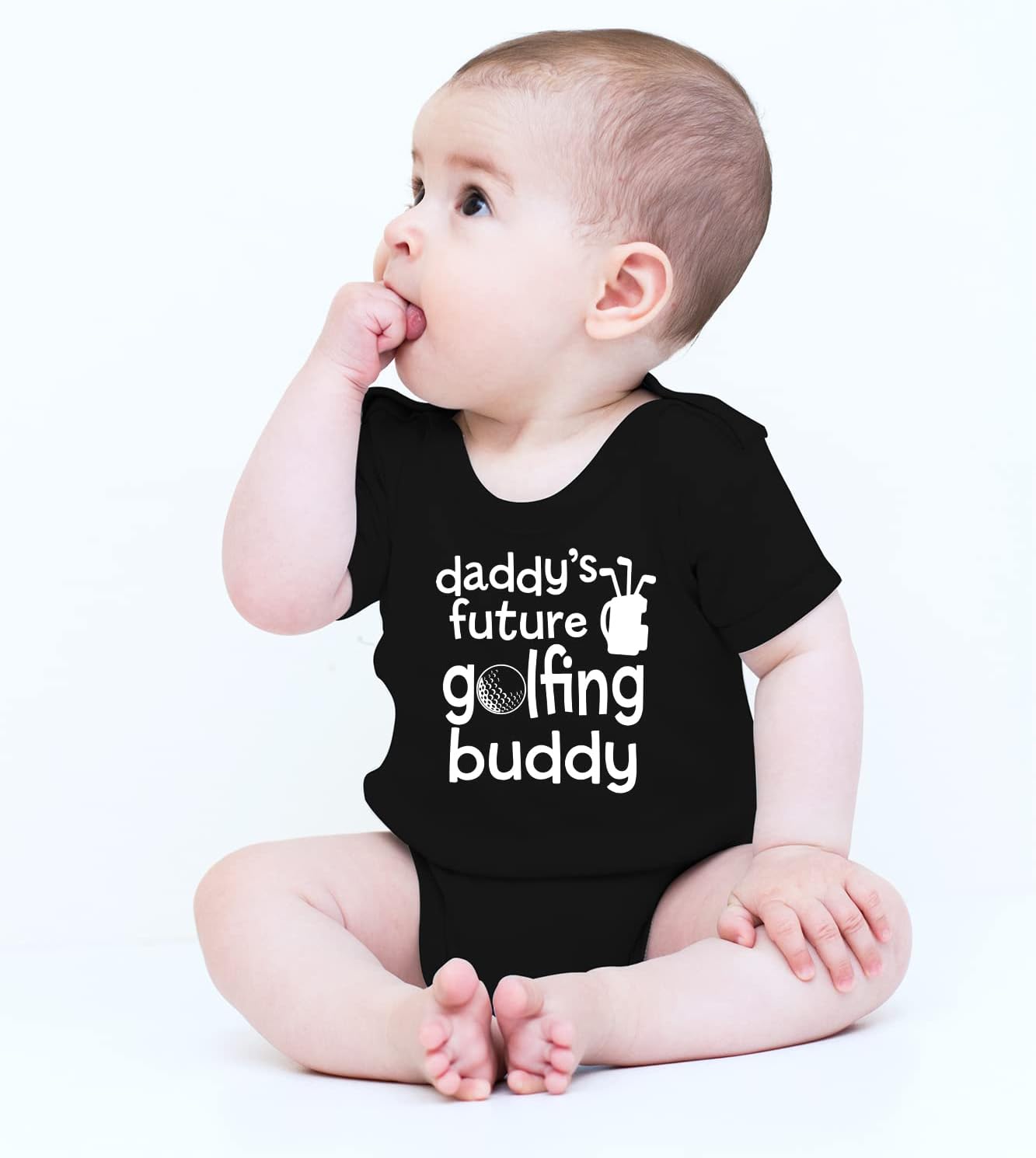 CBTwear Daddy’s Future Golfing Buddy Baby Bodysuit Adorable Boy Romper Clothing Cute Newborn Clothes - Image 2