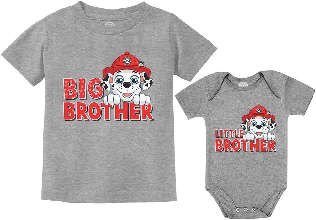 Tstars Paw Patrol Marshall Big Brother Little Brother Sibling Matching Shirts for Boys