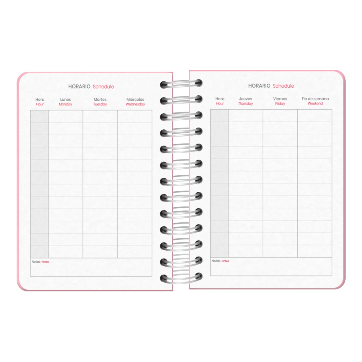 DOHE, School Diary 2024 2025, Day Page, Size A6 (12 x 17 cm), Ring Closure and Rubber, Spanish and English, 4 Sticker Pages - Image 3