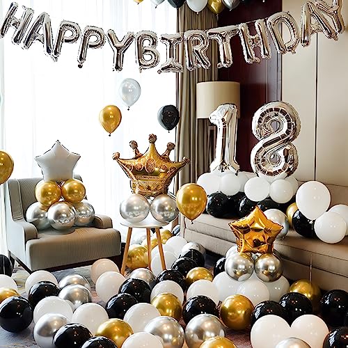Image of 40 Inch Silver Number Balloons, Helium Mylar Foil Number Balloons for Birthdays, Number 1 Balloon for Party Wedding Bachelorette Birthday Bridal Shower Anniversary Celebration Party Decorations