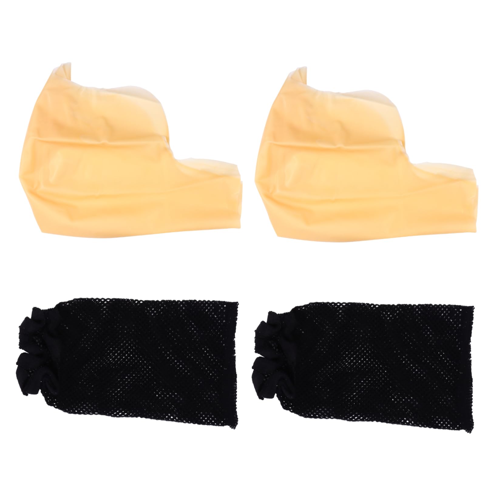 SAFIGLE 4Pcs Makeup Latex Bald Caps Stretchy Hair Net Wig Caps for Adults Cosplay Performance Accessory Comfortable Fit for Halloween Costume Parties and Events