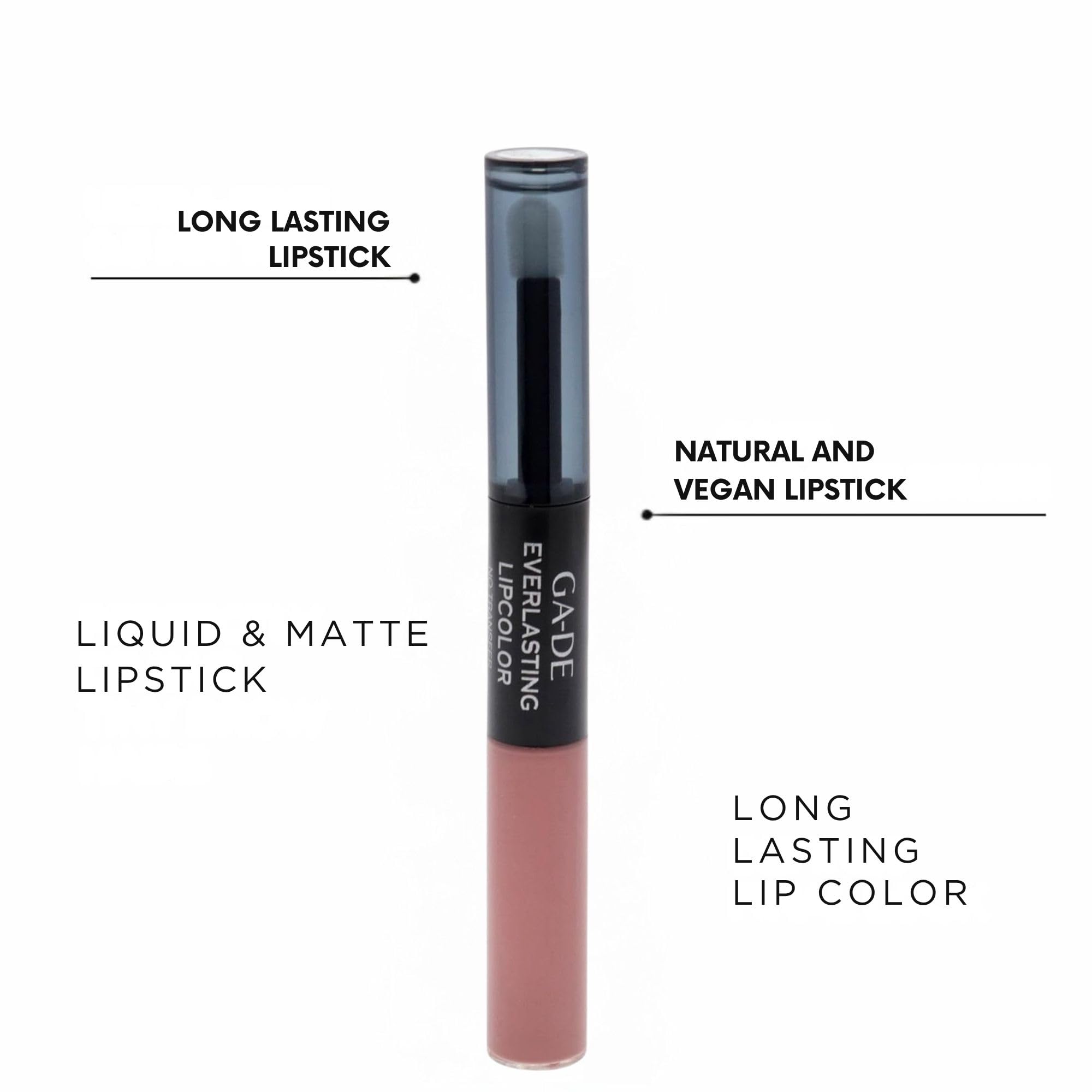 GA-DE Everlasting Lip Color, 93 - pełna powłoka, bez oleju, nawilżająca, długa pomadka - szybko wysycha do ultracienkiej folii - 0,28 uncji