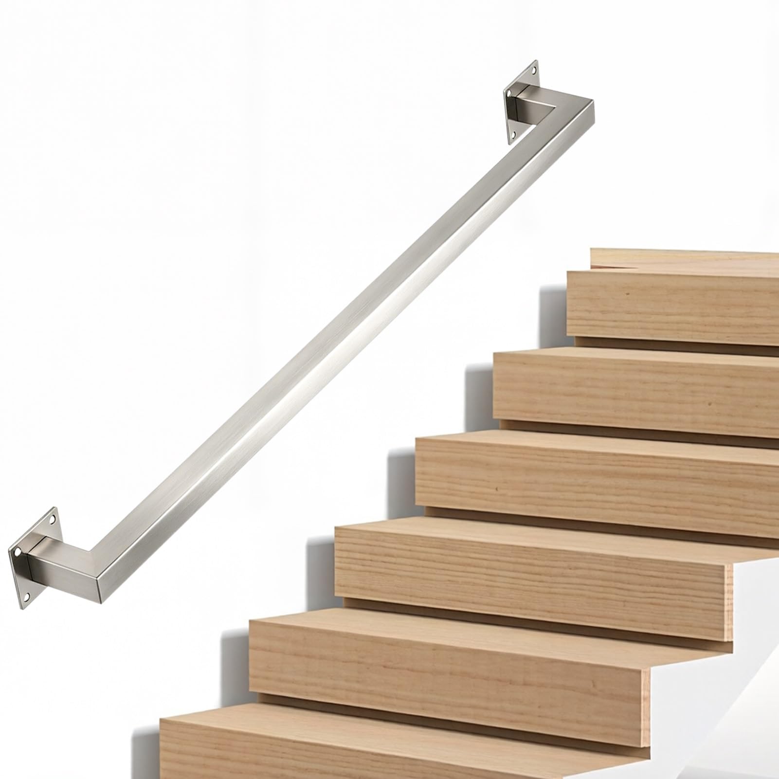 Liyadolaam Women's One Color Industrial Stainless Steel Hand Rails 90Cm 150Cm 280Cm 330Cm 480Cm Balance Assistance Wall Mount Stair Railings For Bathroom Grab Bars, Foot Rail Bar(8.2Ft/250Cm)