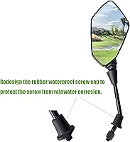 Vista 5 de MAMIKO Espejos Retrovisores Universales de Motocicleta para Perno Roscado M8 M10 Soporte de Espejo Double Take Compatible con Motocicleta Scooter