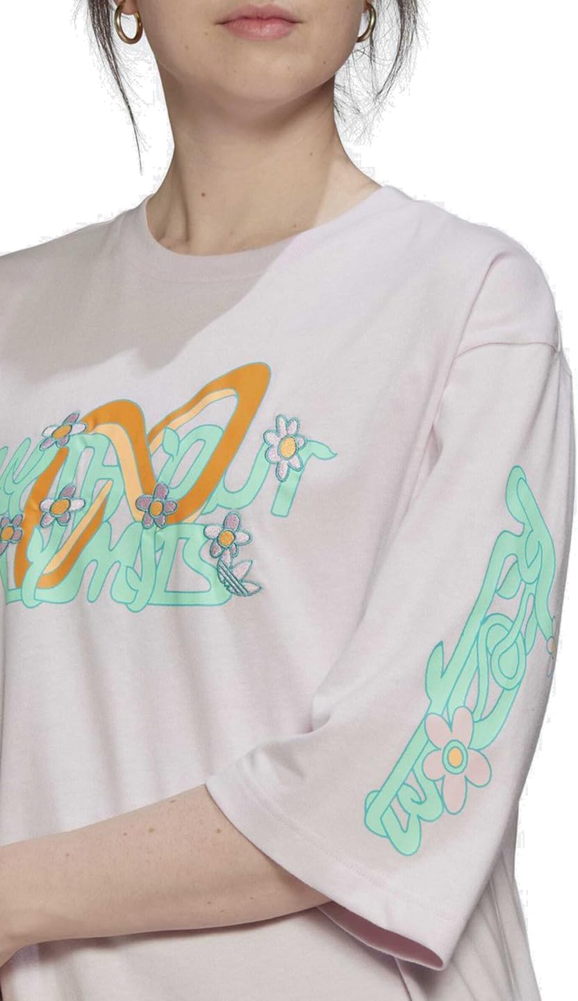 adidas Originals Womens Always Original Oversized Tee, Almost Pink