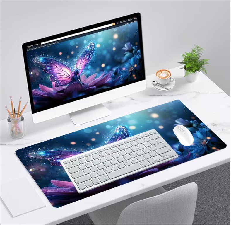 Tapis de souris violet XXL résistant à l'eau pour résoudre les problèmes de glisse - 2
